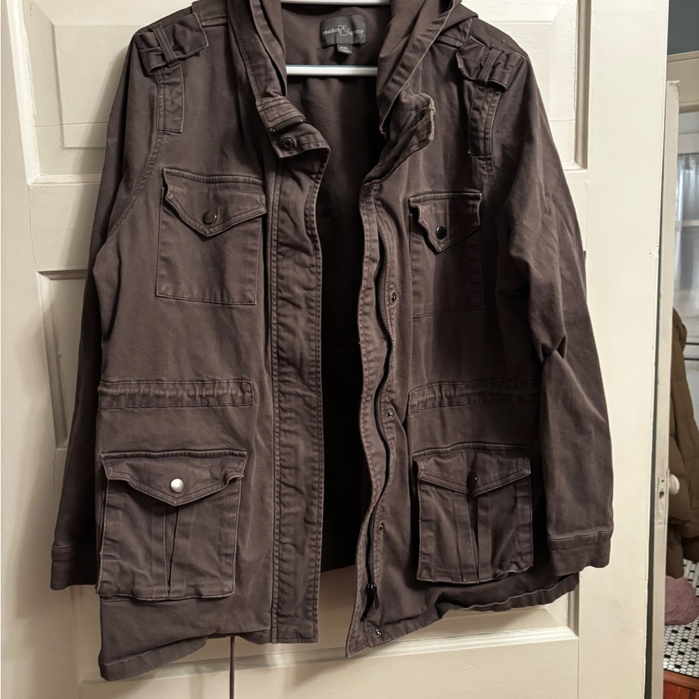 Market & Spruce Women’s Charcoal XXL Utility Jacket